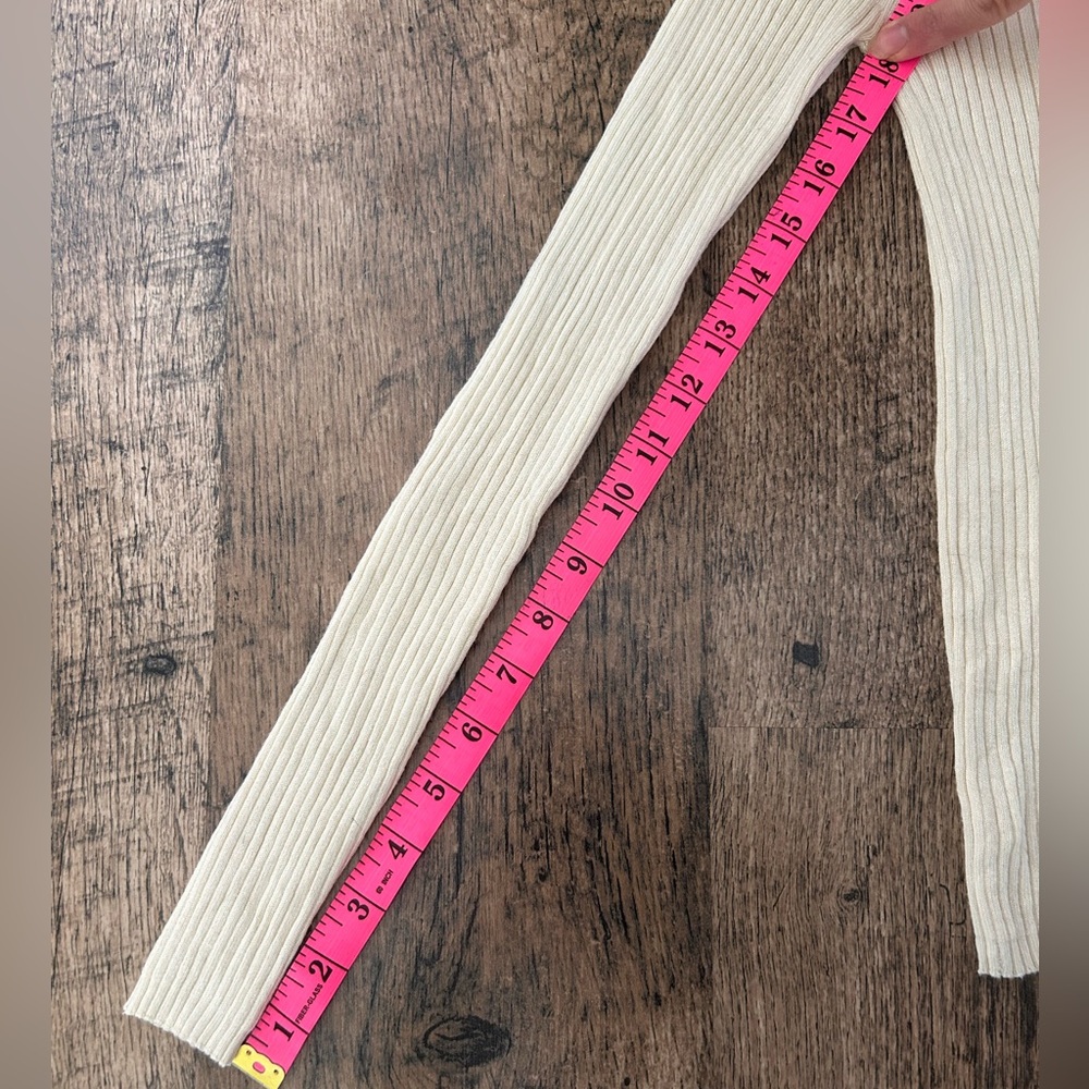 Cream Ribbed Turtleneck - Picture 5 of 9